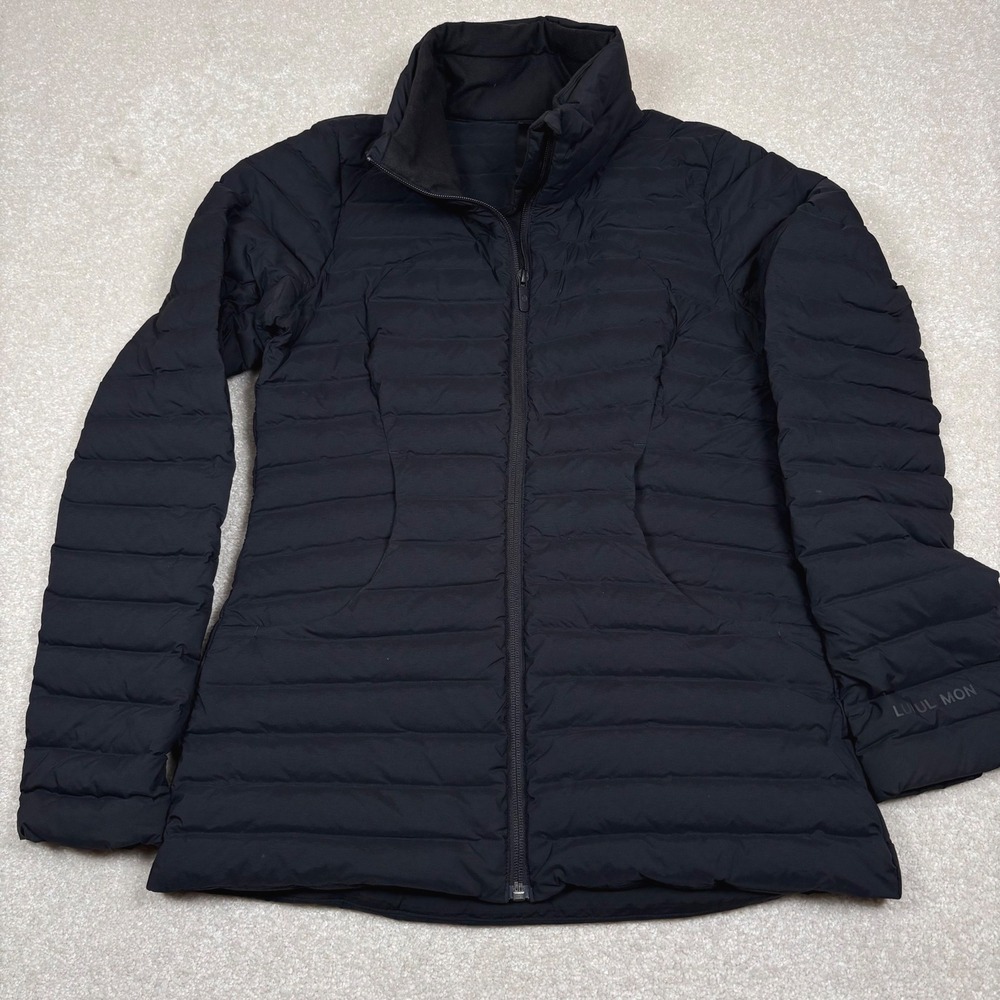 Lululemon Pack It Down Women's 6 Jacket Black Goose Down Puffer Slim Fit Coat